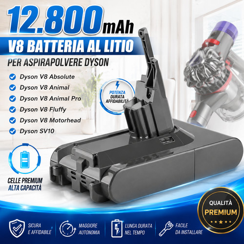 12800 mah batteria litio - v8,
